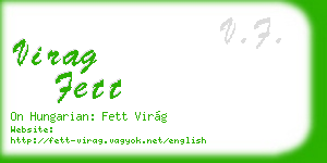 virag fett business card